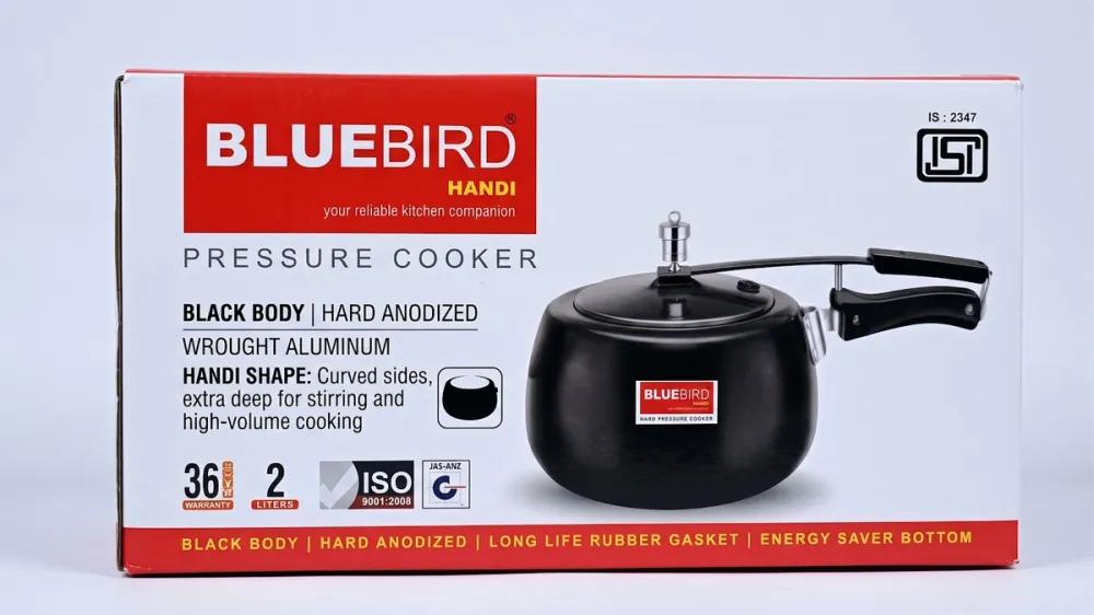 Bluebird Hard Anodised Handi Pressure Cooker (2 Litre) thumbnail 2
