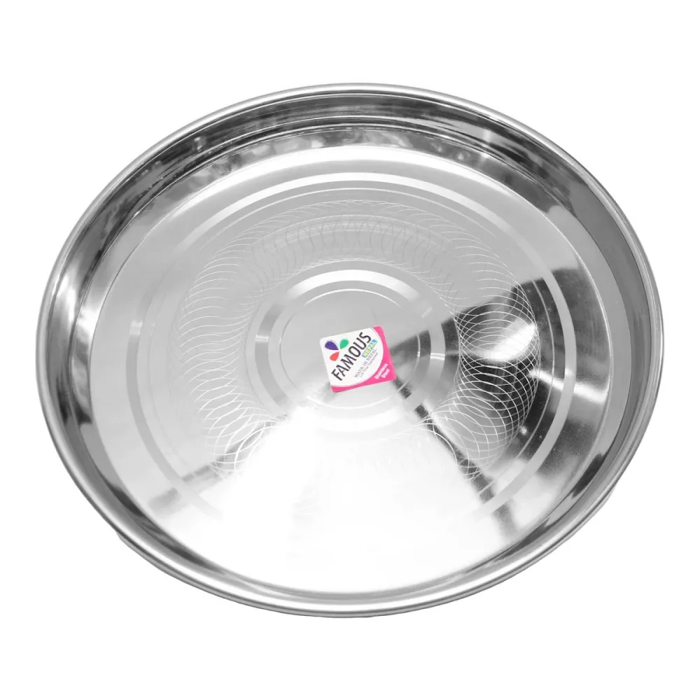 Bogi Thal Stainless Steel Laser Floral Dinner Platter - Daily Cart Nepal