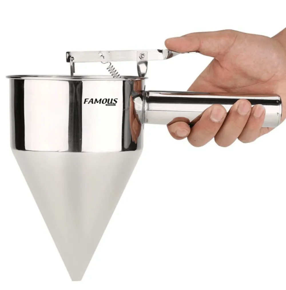 Stainless Steel Manual Sel Roti Batter Dispenser Maker Funnel - Daily Cart Nepal