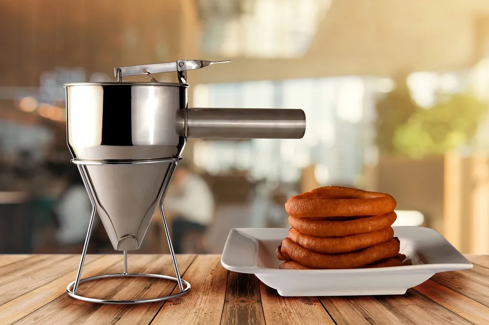 Stainless Steel Manual Sel Roti Batter Dispenser Maker Funnel thumbnail 2