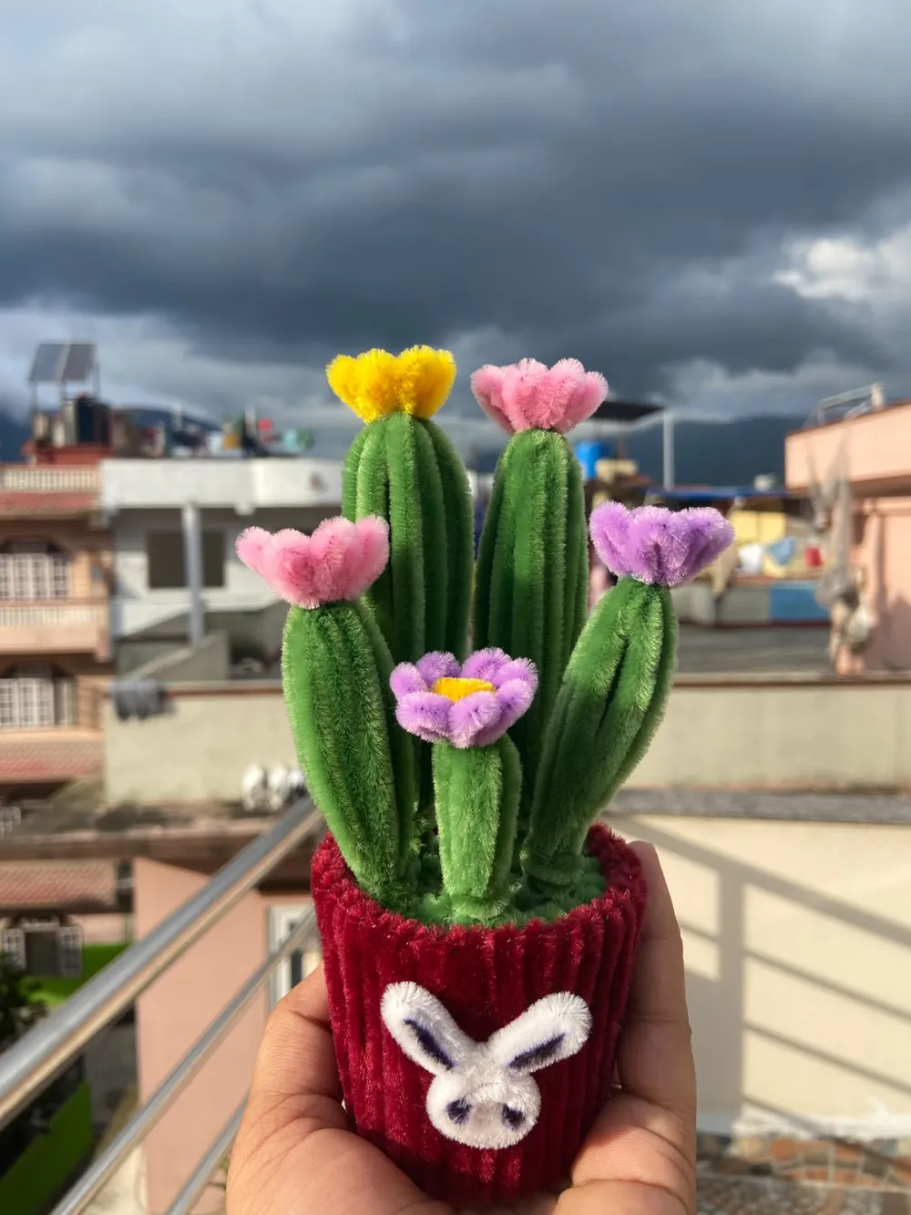 Handmade mini cactus thumbnail 4