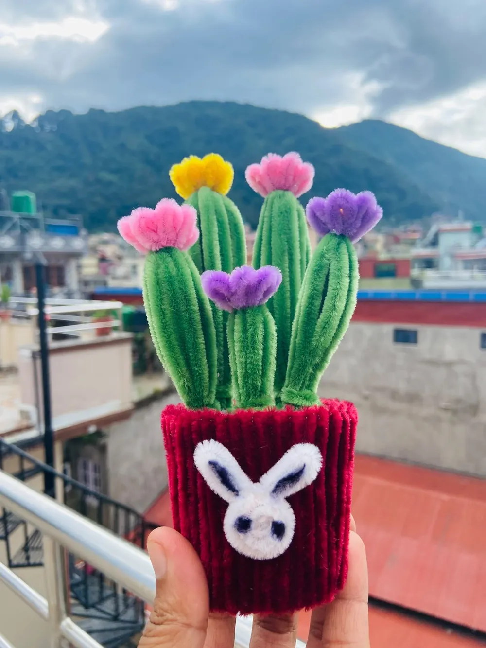 Handmade mini cactus thumbnail 3