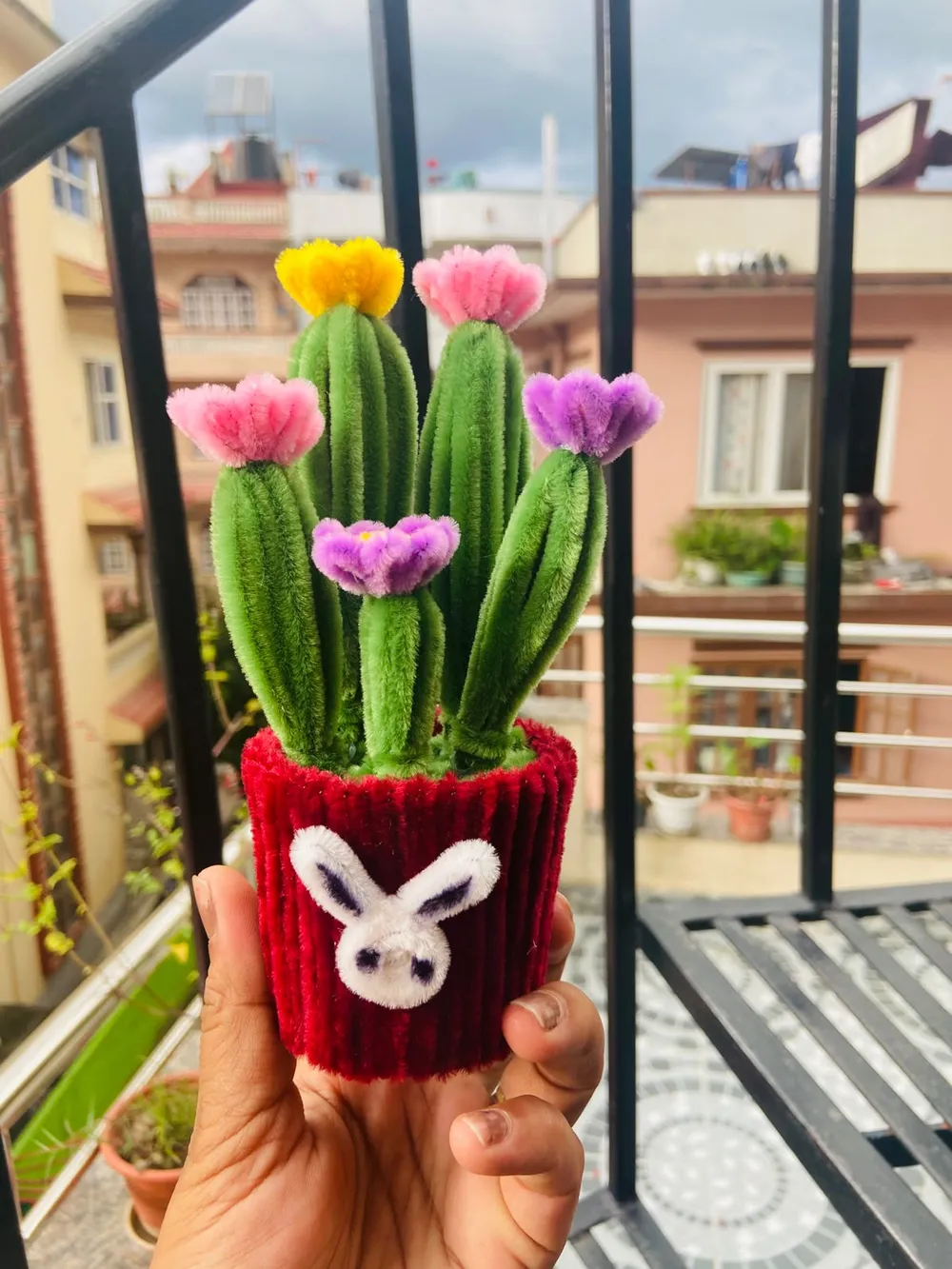 Handmade mini cactus thumbnail 2